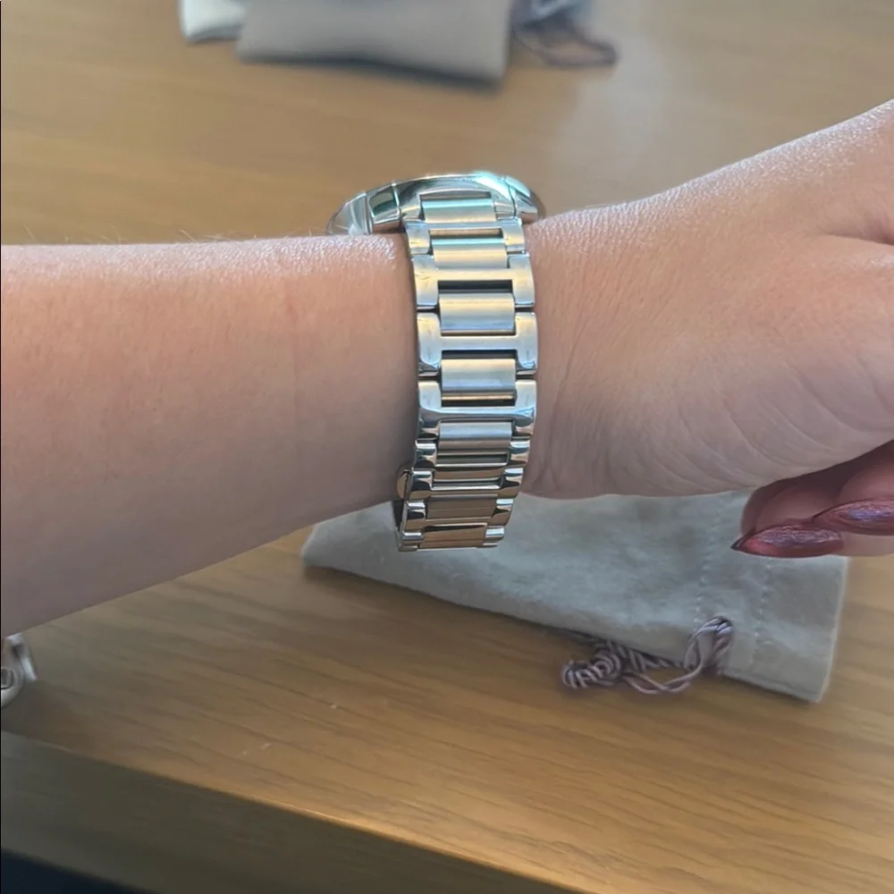 Movado silver and rose gold bold watch